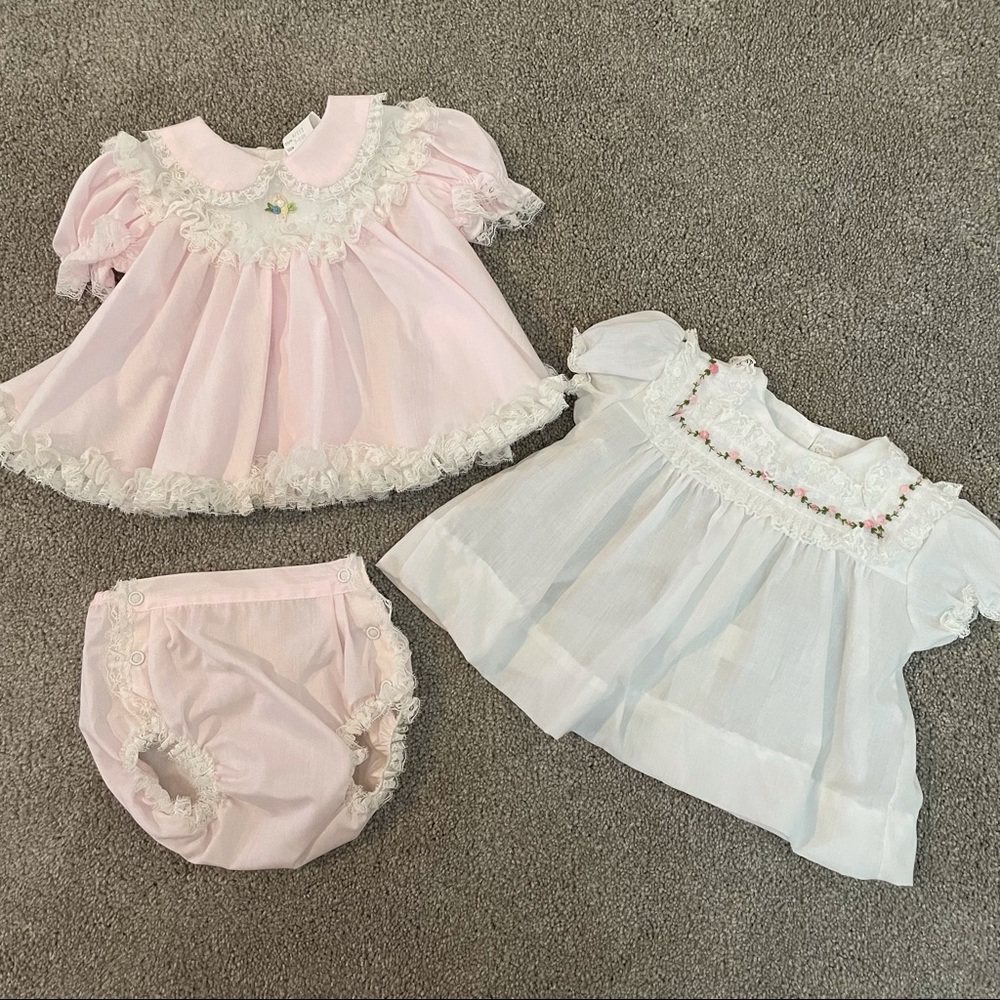 Vintage baby girl dresses (3-6 months)